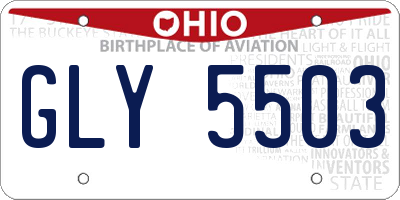 OH license plate GLY5503