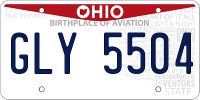 OH license plate GLY5504