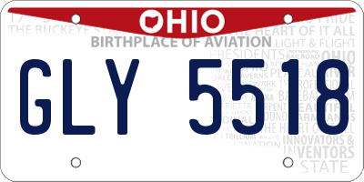 OH license plate GLY5518