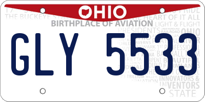 OH license plate GLY5533