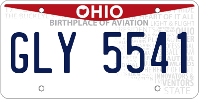 OH license plate GLY5541