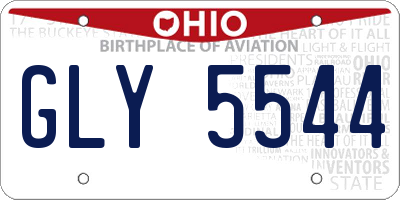 OH license plate GLY5544