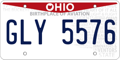 OH license plate GLY5576
