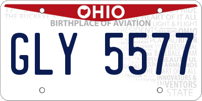 OH license plate GLY5577