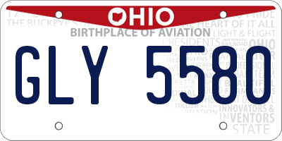 OH license plate GLY5580
