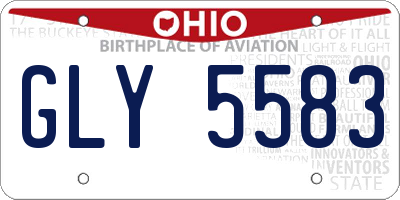 OH license plate GLY5583