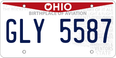 OH license plate GLY5587