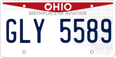 OH license plate GLY5589