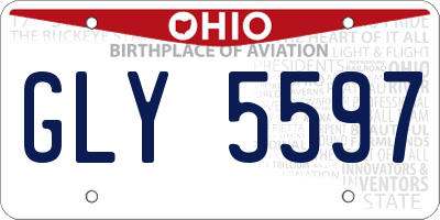 OH license plate GLY5597