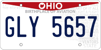 OH license plate GLY5657