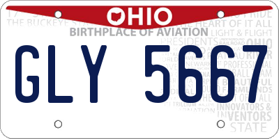 OH license plate GLY5667