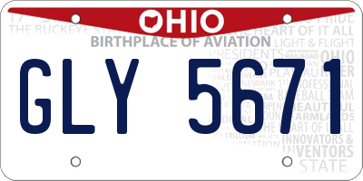 OH license plate GLY5671