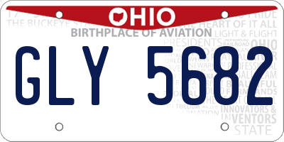 OH license plate GLY5682