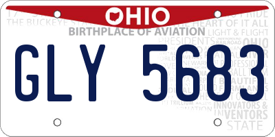 OH license plate GLY5683