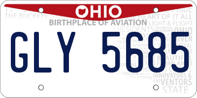 OH license plate GLY5685