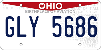 OH license plate GLY5686