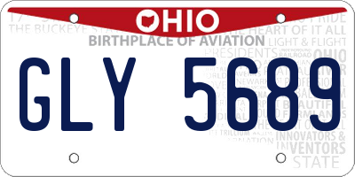 OH license plate GLY5689