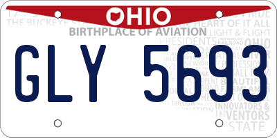 OH license plate GLY5693