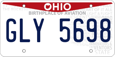 OH license plate GLY5698