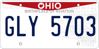 OH license plate GLY5703