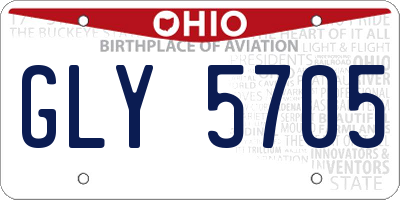 OH license plate GLY5705
