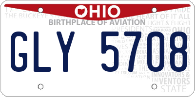 OH license plate GLY5708