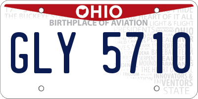 OH license plate GLY5710