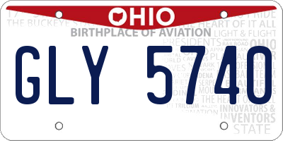 OH license plate GLY5740