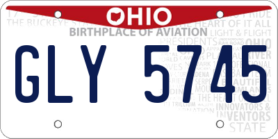 OH license plate GLY5745