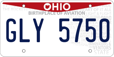OH license plate GLY5750