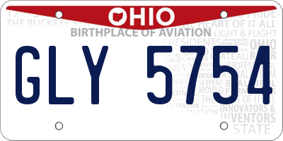 OH license plate GLY5754