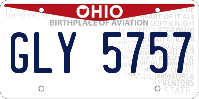 OH license plate GLY5757