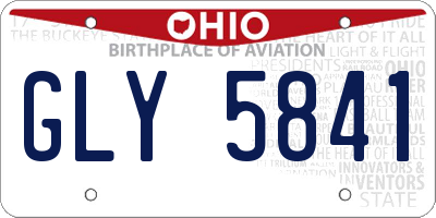 OH license plate GLY5841
