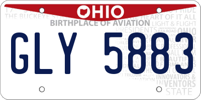 OH license plate GLY5883
