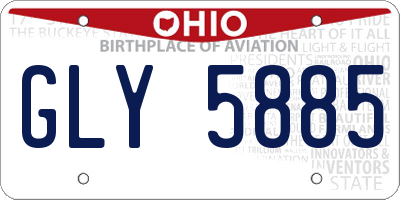 OH license plate GLY5885