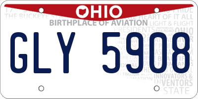 OH license plate GLY5908