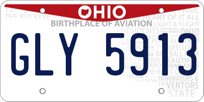 OH license plate GLY5913