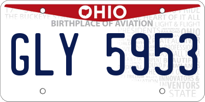 OH license plate GLY5953