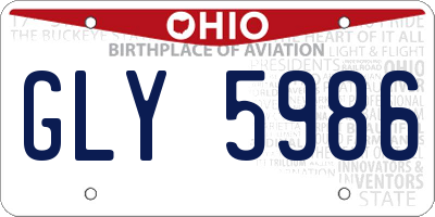 OH license plate GLY5986