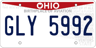 OH license plate GLY5992
