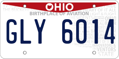 OH license plate GLY6014