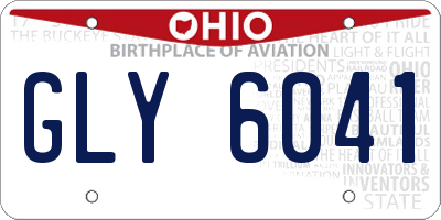 OH license plate GLY6041