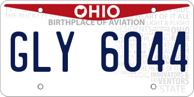 OH license plate GLY6044