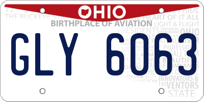 OH license plate GLY6063