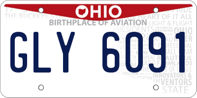OH license plate GLY6091