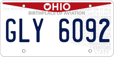 OH license plate GLY6092