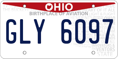OH license plate GLY6097