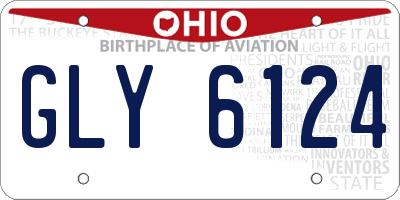 OH license plate GLY6124