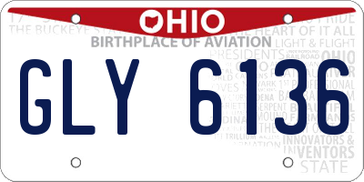 OH license plate GLY6136