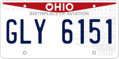 OH license plate GLY6151
